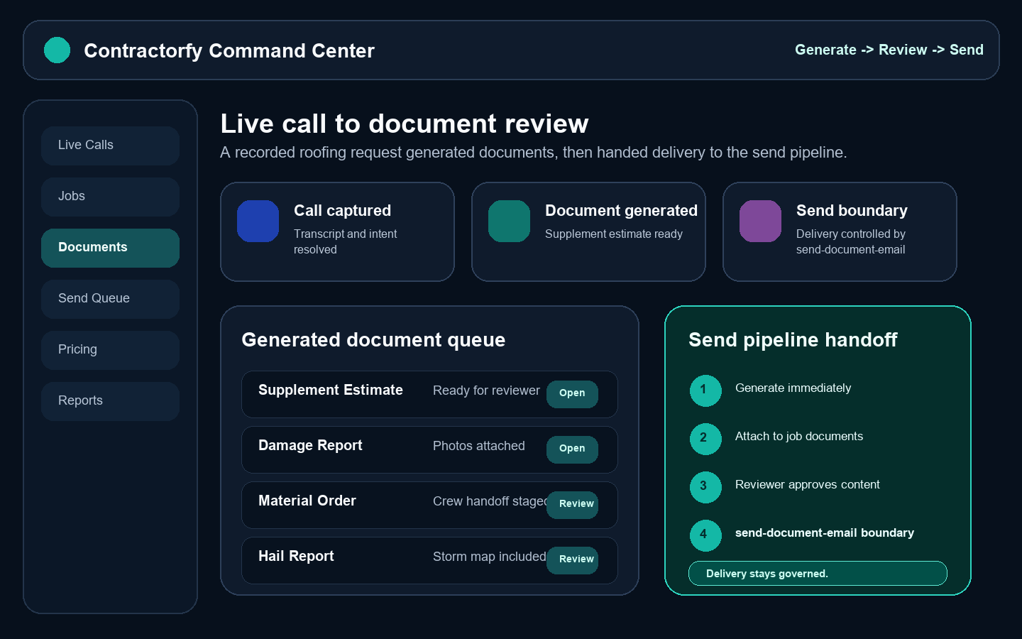 Smart import Contractorfy switch workflow